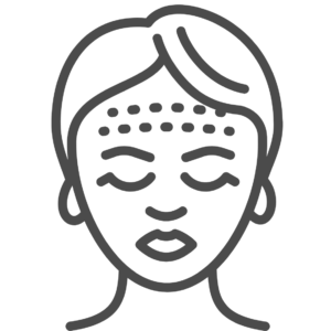 おでこの毛穴黒ずみイメージ